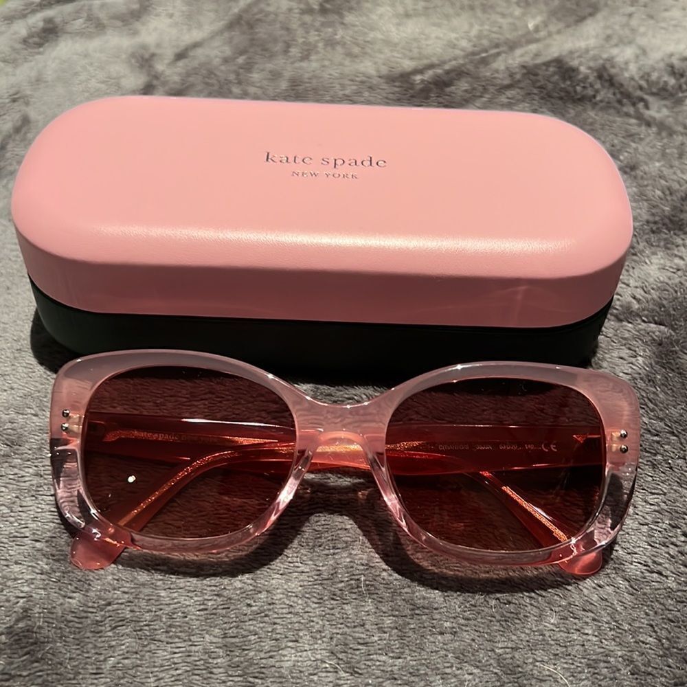 NWT Kate Spade 53Mm rectangle sunglasses pink